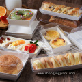 White Cardboard Disposable Pastry Box Sandwich Cake Box